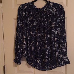 Long sleeve blue Kari Blue blouse